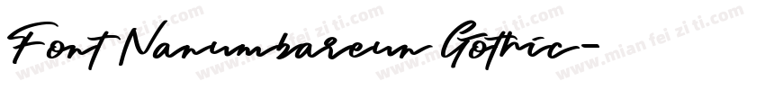 Font Nanumbareun Gothic字体转换
